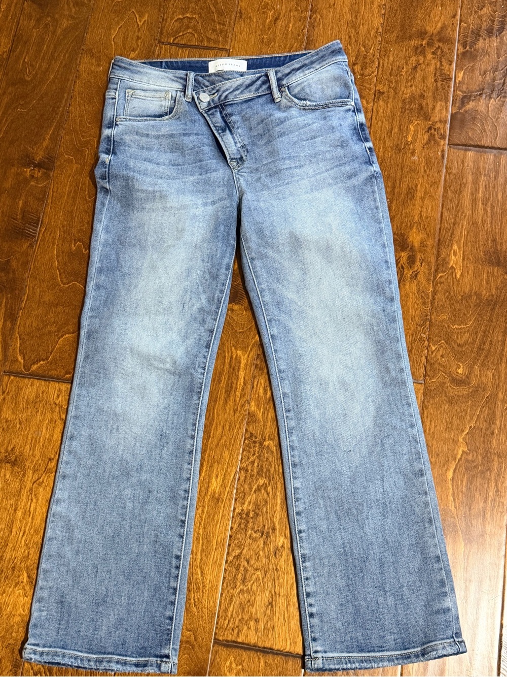 Risen Jeans 11/30 Light Blue High-Rise Denim